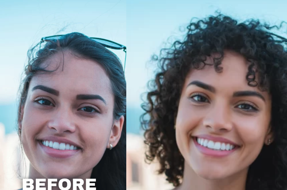 نمونه تغییر مدل مو با هوش مصنوعی